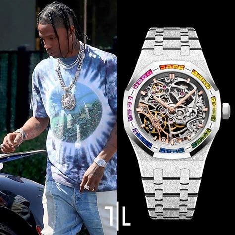 travis scott rolex rainbow|travis scott piguet watch.